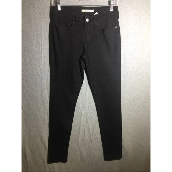 Womens Levi’s Jeans 711 Skinny Black Casual Basic Classic Closet Staple - Picture 1 of 6